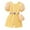Yellow1935, variant on MEZZALL New Girls Casual 2PCS Outfits Sets Ribbed Cross Back Romper With Buble Sleeves & Bag Leisure Toddler Baby Wear 3-4Y