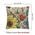 thumbnail image 4 of nygtbtfer  Throw Pillow Set of 2 Decorative Spring Pillow Covers Linen Flower Butterfly Farmhouse Pillowcases for Sofa Couch Living Room Outdoor White, 4 of 7
