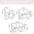 thumbnail image 5 of 4 Pieces Recliner Chair Covers, Geometric Jacquard Plush Recliner Slipcovers, Couch Sofa Covers, Soft Fuzzy Fluffy Anti-Slip Furniture Protector for Kids Cats Dogs Elastic Bottom (Grey,1 Seat), 5 of 10