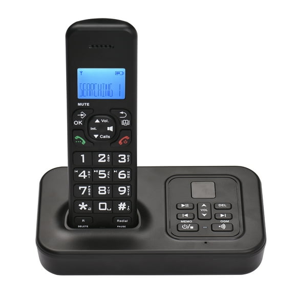 Amdohai Expandable Cordless Phone System with Telephone Answering Machine 3 Lines LCD Display Caller ID