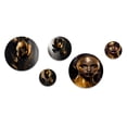 thumbnail image 2 of Designart "Black and Gold Crocus Artistry I" Floral Crocus Metal Wall Art Set of 5 Piece, 2 of 5
