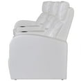 thumbnail image 2 of vidaXL 3-Seater Home Theater Recliner Sofa White Faux Leather, 2 of 6