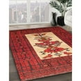 thumbnail image 3 of Ahgly Company Machine Washable Indoor Square Traditional Red Area Rugs, 4' Square, 3 of 7