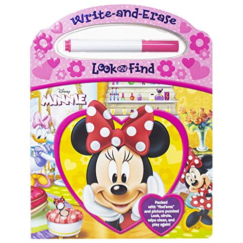 Pre-Owned Disney Minnie Mouse - Write-and-Erase Look and Find - Wipe Clean Learning Board - PI Kids, 9781503747111, 1503747115, Paperback,
