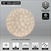 Wintergreen Lighting Starlight Sphere, Light Ball Sphere Light, Christmas Light Ball, Christmas Decoration (150 Lights, 10, Clear)