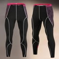 thumbnail image 2 of AJGRHE Men's Compression Pants with Fly Opening Base Layer Tights for Running Training Cool-Weather Sports 4-Way Stretch Pink XXL, 2 of 3