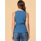 thumbnail image 3 of INSPIRE CHIC INSPIRE CHIC Tops De Verano Para Mujer, Sin Mangas, Con Escote En V, Con Lazo, En La Cintura Lago azul S, 3 of 4