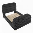 thumbnail image 3 of Exquisite Queen Bed: Black Velvet, Deep Tufting & Integrated TV Lift, 3 of 7