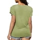 thumbnail image 4 of Tops con mangas de pétalos, camiseta de manga corta con cuello redondo, camisetas de color liso con mangas de pétalos, camiseta con dobladillo fruncido y cuello redondo, calidad inigualable, 4 of 6