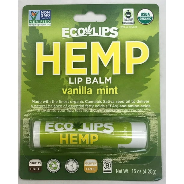 Eco Lips Certified Organic Hemp Vanilla Mint Lip Balm, 0.15 oz. - Walmart.com - Walmart.com Eco Lips Certified Organic Hemp Vanilla Mint Lip Balm, 0.15 oz. - Walmart.com - Walmart.com