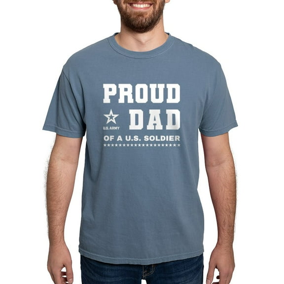 CafePress - Proud Dad Of A Soldier White T Shirt - Mens Comfort Colors Shirt