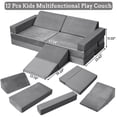 thumbnail image 3 of 12pcs Kids Couch for Playroom, Floor Couch Modular Kids Play Sofa, Playhouse Play Set for Toddlers Babies, Toddler Couch Foam Play Couch, Kids Sofa for Playroom, 3 of 9