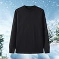 thumbnail image 2 of Yiliang Big and Tall Sweaters for Men Fall and Winter Long Sleeve Warm and Thermal Top Clothes ,Black,3XL, 2 of 4