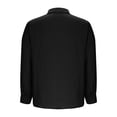 thumbnail image 6 of Feancey Womens Button Down Gauze Shirt Roll Up Long Sleeve Linen Blouses Dressy Casual Business Work Tops Loose Fit Summer Beach Shirts Black L, 6 of 7