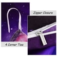 thumbnail image 7 of PiccoCasa 3 Piece Galaxy Queen Bedding Quilt Duvet Cover Set Dark Purple, 7 of 7