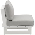 thumbnail image 4 of Meridian Furniture Maldives Grey Water Resisting Outdoor Patio Armless Chair, 4 of 19