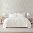 thumbnail image 3 of Martha Stewart Bedford Tile Pearl White Twin Bed Blanket, Soft Cozy Bedroom Blanket, Machine Washable, 3 of 5