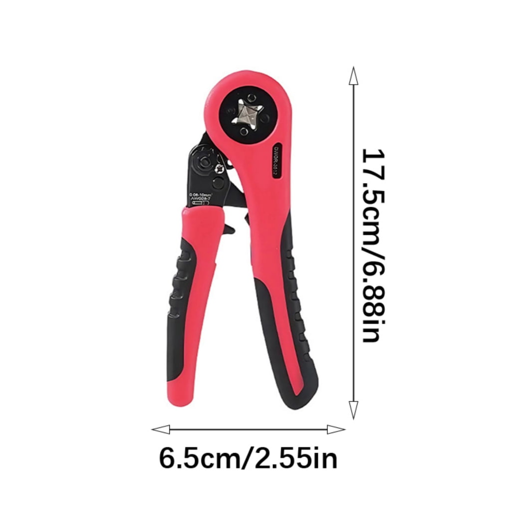 PatungKu Multipurpose Crimping Pliers Ferrule Sleeves Tubular Terminal Tool Adjustable Ratchet Wire Crimper Household Electrical