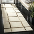thumbnail image 3 of SAFAVIEH Soho Phoebe Geometric Wool Runner Rug, Ivory/Multi, 2'6" x 6', 3 of 10