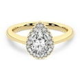 thumbnail image 4 of IGI Certified 4 Carat Pear Shape Lab Grown Diamond Engagement Ring | 14K Yellow Gold | Harriet Halo Diamond Ring | FG-VS1-VS2 Quality Friendly Diamonds, 4 of 6