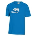 thumbnail image 2 of Youth  Blue UAH Chargers Logo Comfort Wash T-Shirt, 2 of 3