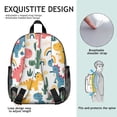 thumbnail image 5 of Cute Dinosaur Pattern Backpack Backpack for School,Cute School Bag,Schoolbag with Adjustable Shoulder Straps & Padded Back,13.8"x11.4"x6", 5 of 6