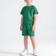 thumbnail image 5 of Conjuntos de blusas y camisas de cuello redondo y manga corta para niños, informales, con estampado de San Patricio, de color, con cuello en V y blusas y pantalones cortos con bolsillos, conjunto de p, 5 of 7