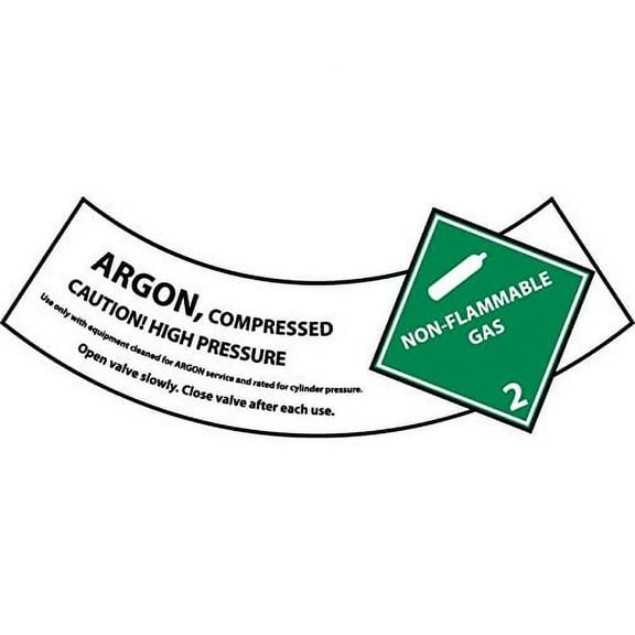 CY102AP National Marker Argon Cylinder Shoulder Label (Pack of 25)