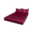 thumbnail image 2 of Queen Size Satin Sheets Set 4 Piece Bed Sheets For Hot Sleepers Deep Pocket Bedding Set For Mattress Up To 16 Inch Brushed Microfiber Bed Sheets L, 2 of 6