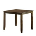 thumbnail image 2 of Benjara 3 Piece Wooden Dining Set with Square Table, Brown, 2 of 4