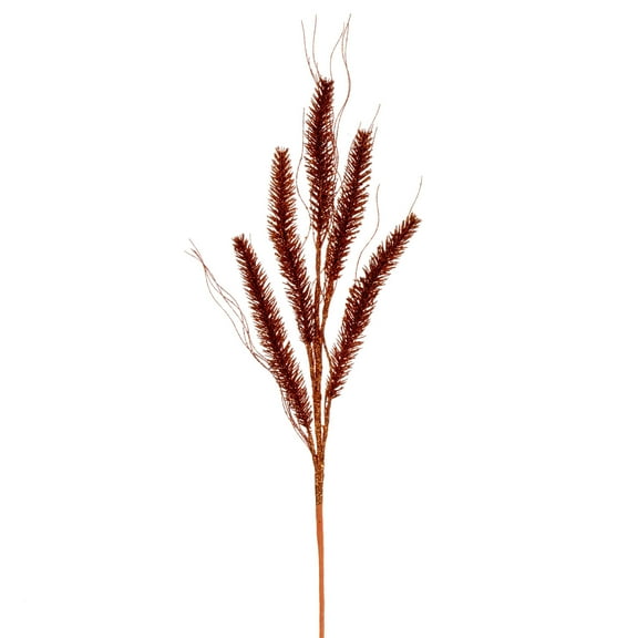 Vickerman 30" Burnished Orange Wheat Glitter Spray, 6 per bag.