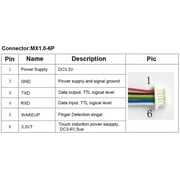 Fingerprint Scanner, Capacitive Fingerprint Module, Capacitive Fingerprint Identification Module, for Safety Box Access Control Assistance(R503/S-25mm diameter)
