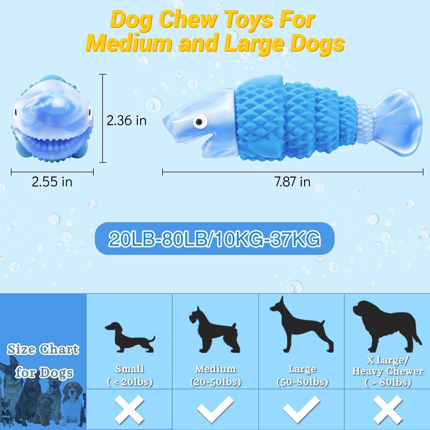 MateeyLife Tough Shark Dog Chew Toy Bacon Flavor photo 7