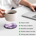 thumbnail image 3 of Purple Mountain Coasters Set of 2, Absorbent Coasters for Drinks, Misty Forest Nature Woodland Pine Tree Landscape Coaster for Desk Coffee Table Protection, Home Decor House Warming Gifts 4", 3 of 8