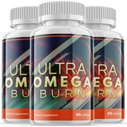 (3 Pack) Ultra Omega Burn - Keto Weight Loss Formula - Energy & Focus Boosting Dietary Supplements for Weight Management & Metabolism - Advanced Fat Burn Raspberry Ketones Pills - 180 Capsules