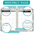 thumbnail image 5 of 2025 Planner Weekly Monthly Flower Planner for Women Men Teacher Agenda Calendar Notebook, 5 of 5