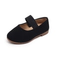 thumbnail image 4 of Girls Mary Jane Flats Black Soft Sole Kids Shoes Non-Slip Elastic Strap Casual Dress Shoes Comfortable Round Toe,Size 10, 4 of 8