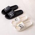 thumbnail image 3 of Zapatillas de baño con plataforma gruesa para mujer y hombre, chanclas antideslizantes con diseño de oso y gato de dibujos animados, sandalias de playa para interiores y exteriores, verano, 2023, 3 of 7