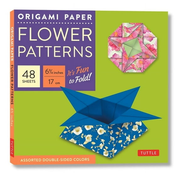 Tuttle Specials Origami Paper 6 3/4 (17 CM) Flower Patterns 48 Sheets: Tuttle Origami Paper: Double-Side Origami Sheets Printed with 8 D, (Loose Leaf)