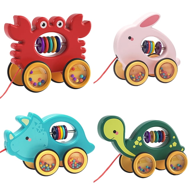 Juguete para niños para arrastrar, lindo animal para arrastrar, juguete para arrastrar, regalo de cumpleaños para niños y niñas
