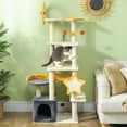 thumbnail image 2 of PawHut 63 Inch Cat Tree, Star and Moon Themed Cat Tower for Indoor Cats, 2 of 10