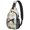 Japanese, variant on Hawaiian Resort Sling Backpack, Tropical Floral Travel Bag with Jungle Leaves, Palm Leaf, Exotic Botanical Print and Summer Vacation Design