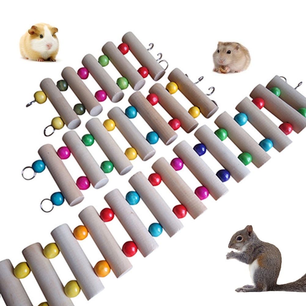 beiguoxia Funny Pet Toy Ladder Hamster Parrot Colorful Climbing Ladder Bridge Bite Swing Chewing Bird Pet Toy Pet Supplies