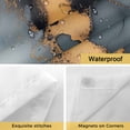 thumbnail image 4 of No Hook Shower Curtain with Snap in Liner, Abstract Marble Marble Texture Waterproof Bath Curtain Double Layers with See Through Top Window, Black White Gradient Hotel Shower Curtains 36x72in, 4 of 9