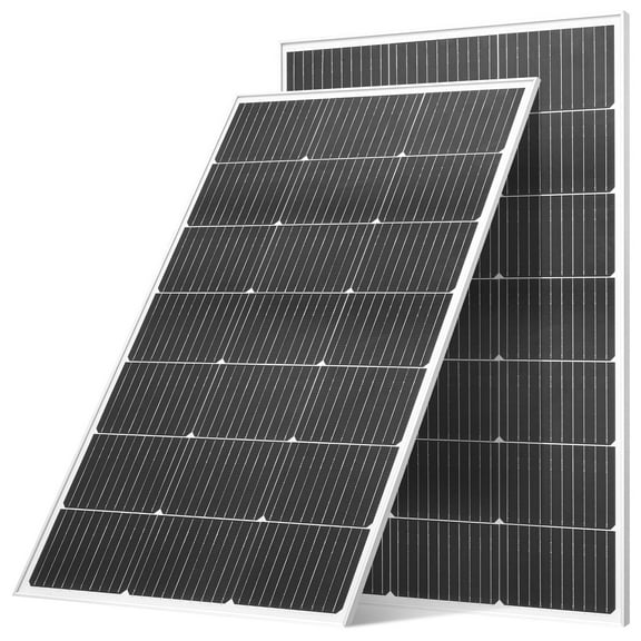 VEVOR 2PCS 100W Monocrystalline Solar Panels, 23% High-Efficiency Mono PV Module with Stable MC4 Output & Aluminum Frame, IP65 Waterproof Solar Panel for Car Boat Flat Rooftop Off-Grid Applications