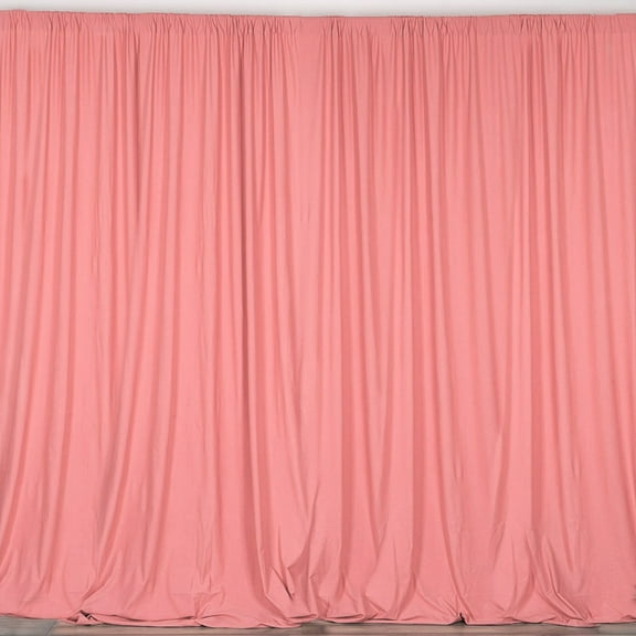 New Creations Fabric & Foam Inc,   Polyester Poplin Backdrop Drape Curtain Panel, Coral