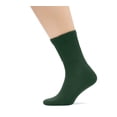thumbnail image 3 of HUGH UGOLI Men's Cotton Diabetic Ankle Socks, Wide & Loose and Stretchy, Seamless Toe, Non Binding Top, Semi Cushion, 3 Pairs, Beige/Navy Blue/Army Green, Shoe Size: 8-11, 3 of 6