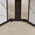 thumbnail image 4 of Miniyam 71" Modern Marble-Look Dining Table for 6–8, Rectangular Kitchen Table with Glossy Waterproof Top & Metal Base, White and Black, 4 of 7