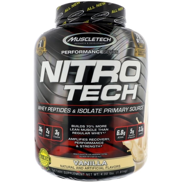 Proteína Muscletech Nitro-Tech 3.97 Lbs Vainilla. Muscletech MTNITECHVAIN