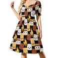 thumbnail image 2 of Vestido de manga corta de tapa de Fiji Masi, vestidos de fiesta, vestido de fiesta, 2 of 8